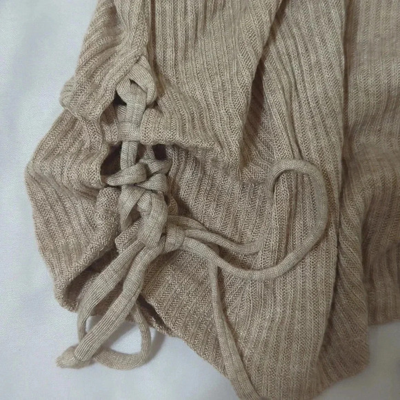 Urban Outfitters Side-Tie Ribbed Tank Top, Color Tan Size XS - Picture 8 of 11